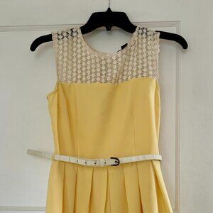Forever 21 vintage style yellow and lace dress